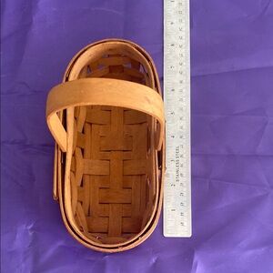 Longaberger Brown Woven Basket with Handle